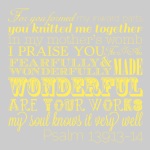 Psalm 139 quote for nursery